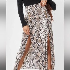 Nasty Gal Snakeskin Maxi Skirt